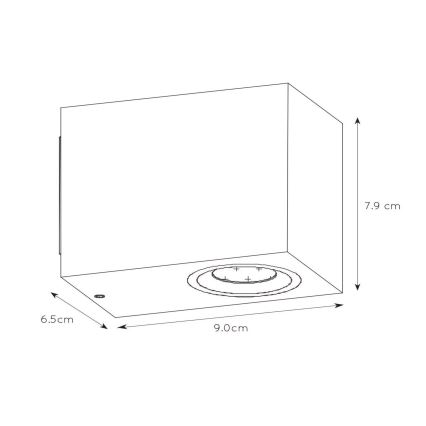 Lucide 22860/05/31 - LED Stmívatelné venkovní nástěnné svítidlo ZORA 1xGU10/5W/230V IP44