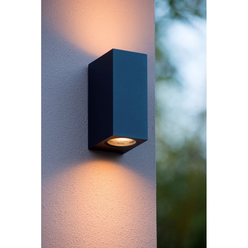 Lucide 22860/10/30 - LED Stmívatelné venkovní nástěnné svítidlo ZORA 2xGU10/5W/230V IP44