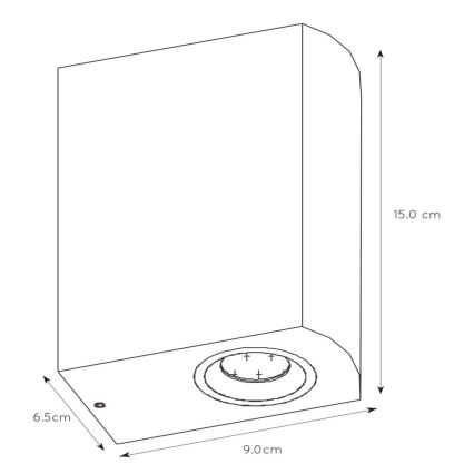 Lucide 22861/10/30 - LED Stmívatelné venkovní nástěnné svítidlo ZORA 2xGU10/5W/230V IP44