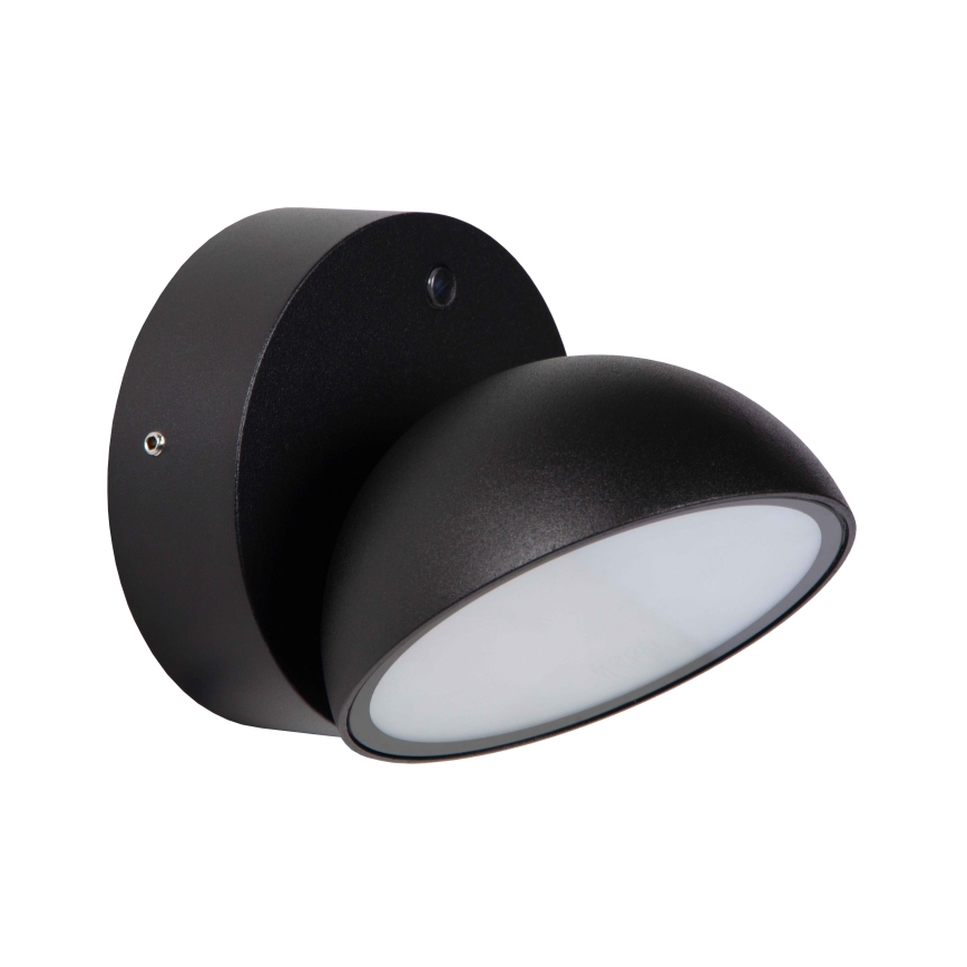 Lucide 22865/12/30 - LED Venkovní nástěnné svítidlo se soumrakovým senzorem FINN LED/12W/230V IP54 černá