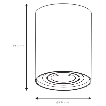 Lucide 22952/01/02 - Bodové svítidlo TUBE 1xGU10/50W/230V zlatá