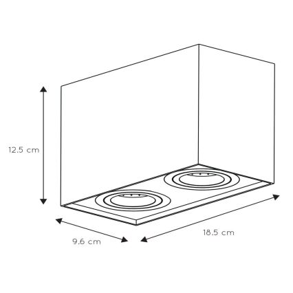 Lucide 22953/02/31 - Bodové svítidlo TUBE 2xGU10/50W/230V bílá