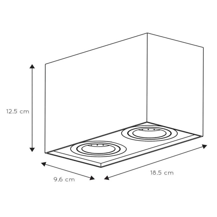 Lucide 22953/02/31 - Bodové svítidlo TUBE 2xGU10/50W/230V bílá