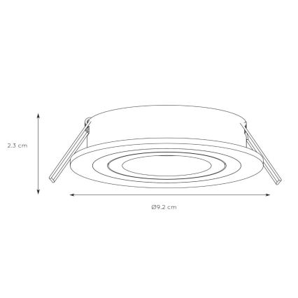 Lucide 22954/01/31 - Podhledové svítidlo TUBE 1xGU10/50W/230V bílá