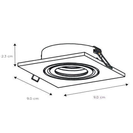 Lucide 22955/01/31 - Podhledové svítidlo TUBE 1xGU10/50W/230V