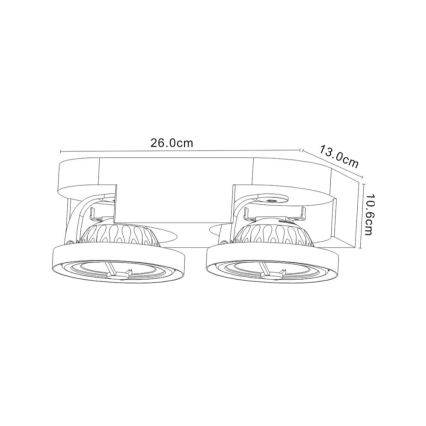 Lucide 22960/20/31 - LED Bodové svítidlo VERSUM AR111 2xG53/10W/230V bílá