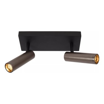 Lucide 22974/02/15 - Bodové svítidlo GRADO 2xGU10/40W/230V černá/hnědá