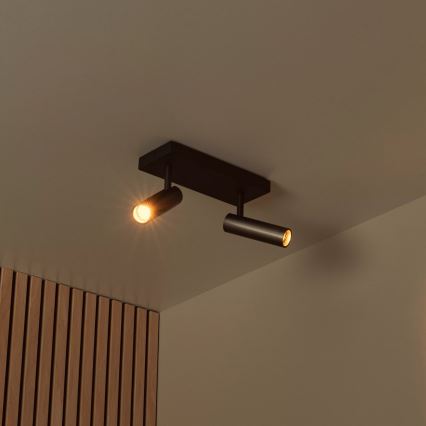 Lucide 22974/02/15 - Bodové svítidlo GRADO 2xGU10/8W/230V černá/hnědá