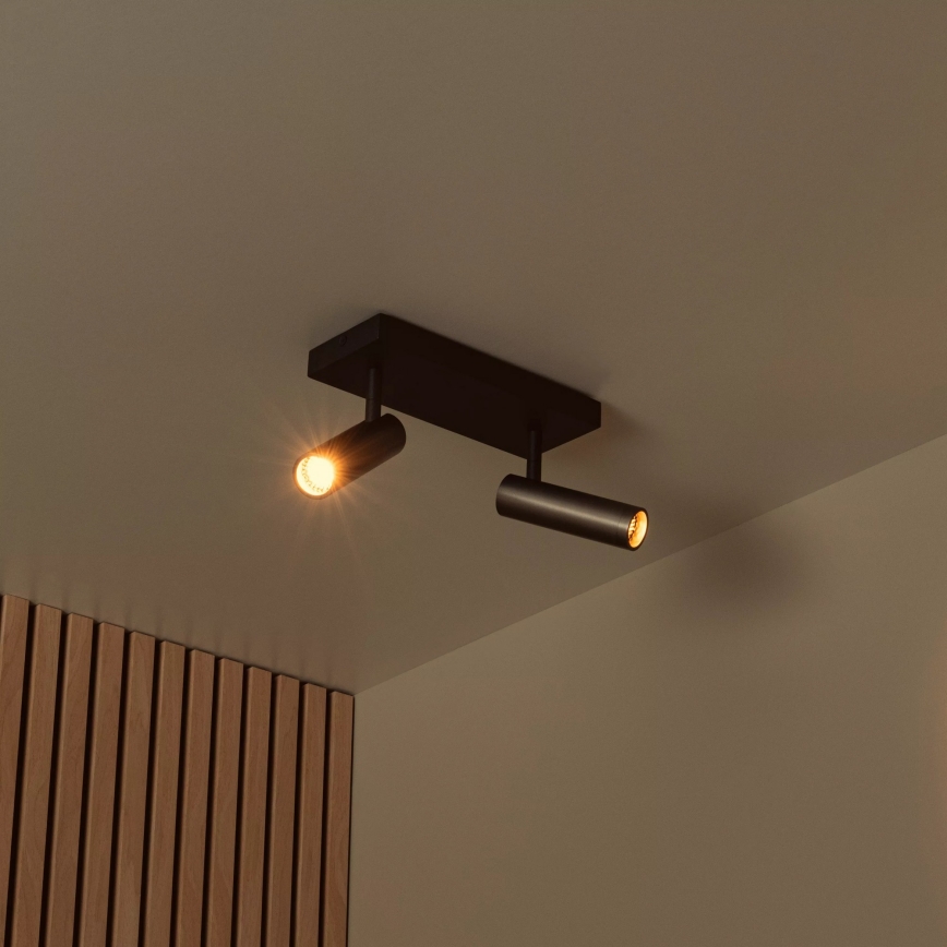 Lucide 22974/02/15 - Bodové svítidlo GRADO 2xGU10/8W/230V černá/hnědá