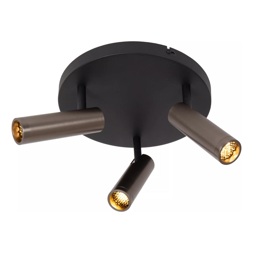 Lucide 22974/13/15 - Bodové svítidlo GRADO 3xGU10/12W/230V hnědá/černá