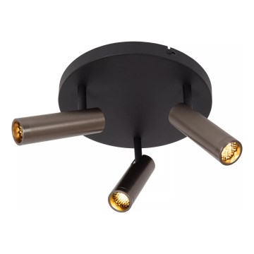 Lucide 22974/13/15 - Bodové svítidlo GRADO 3xGU10/40W/230V hnědá/černá