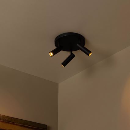 Lucide 22974/13/30 - Bodové svítidlo GRADO 3xGU10/12W/230V černá