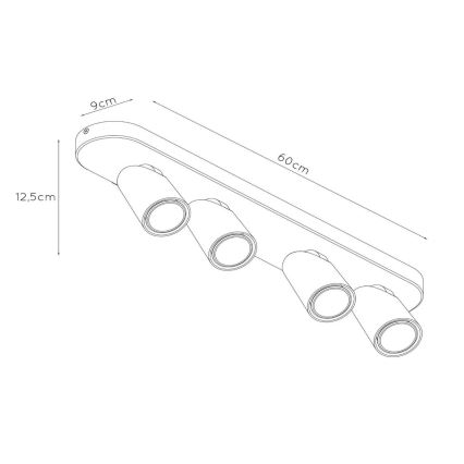 Lucide 23954/21/31 - LED Stmívatelné bodové svítidlo XYRUS 4xGU10/5W/230V