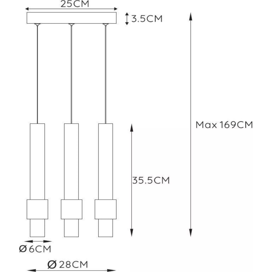 Lucide 24402/15/96 - LED Stmívatelný lustr na lanku MARGARY 3xLED/4W/230V mosaz