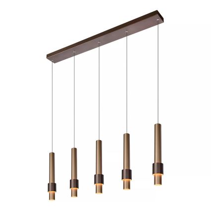 Lucide 24402/30/96 - LED Stmívatelný lustr na lanku MARGARY 5xLED/4,2W/230V mosaz
