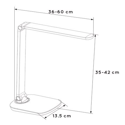 Lucide 24656/10/30 - LED Stmívatelná stolní lampa VARIO LED LED/8W/230V černá