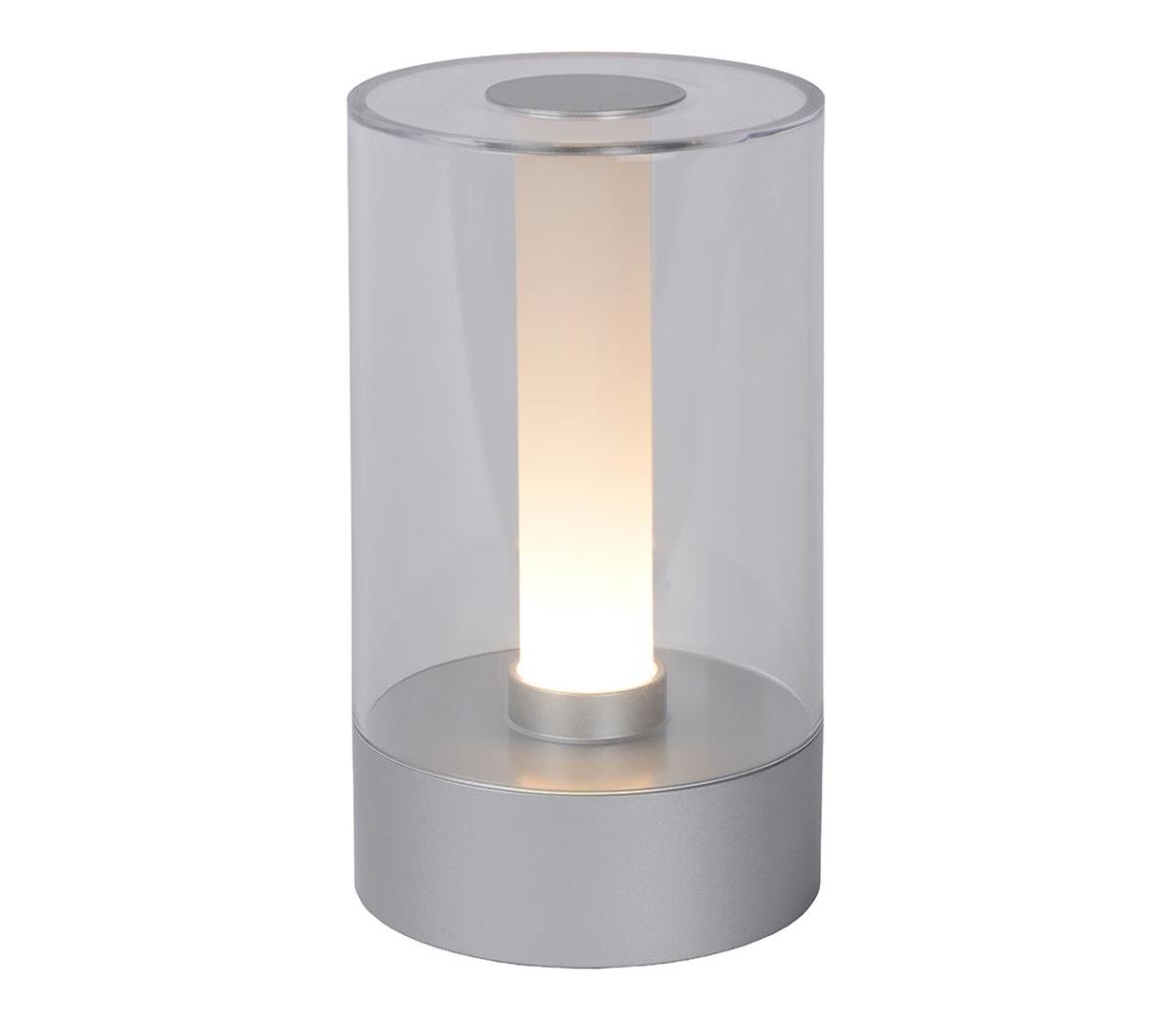 Lucide Lucide 26501/03/12 - LED Stmívatelná stolní lampa TRIBUN LED/3W/1800mAh stříbrná LC3203