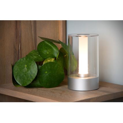 Lucide 26501/03/12 - LED Stmívatelná dotyková stolní lampa TRIBUN LED/3W/1800mAh stříbrná