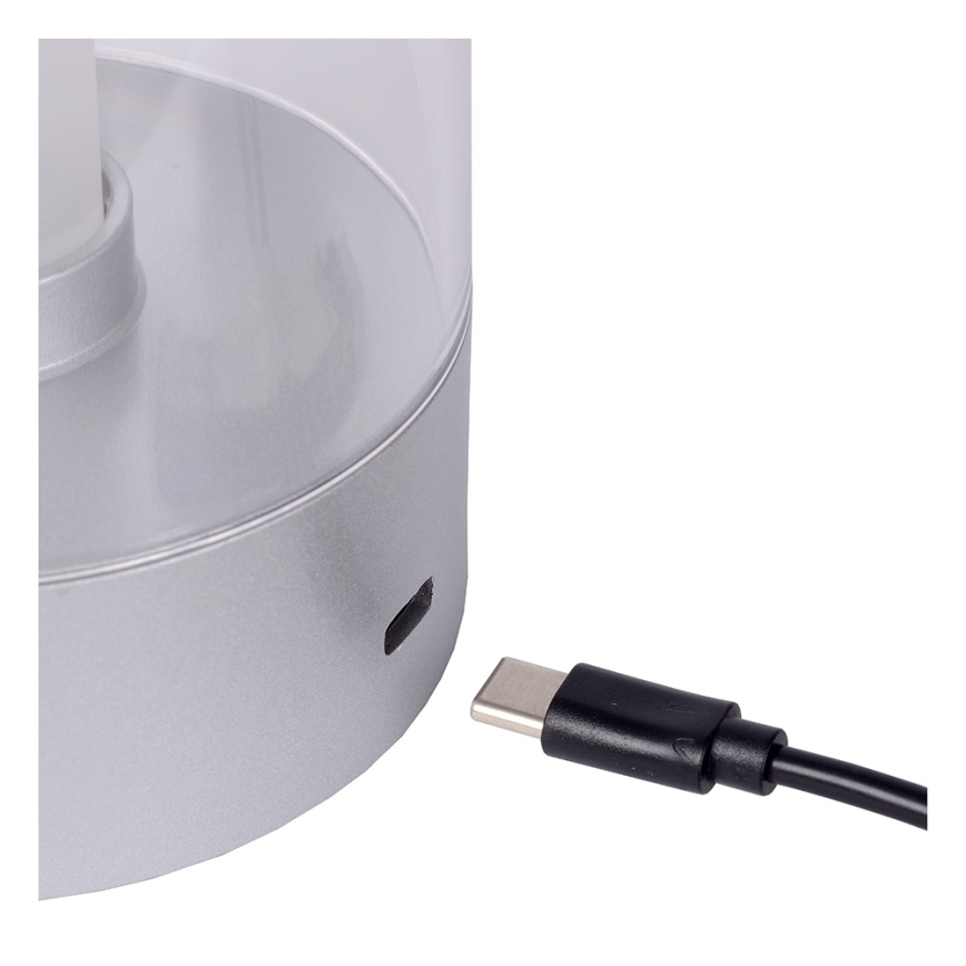 Lucide 26501/03/12 - LED Stmívatelná dotyková stolní lampa TRIBUN LED/3W/1800mAh stříbrná