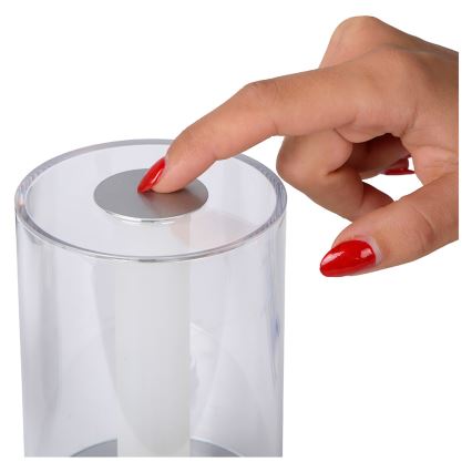 Lucide 26501/03/12 - LED Stmívatelná dotyková stolní lampa TRIBUN LED/3W/1800mAh stříbrná