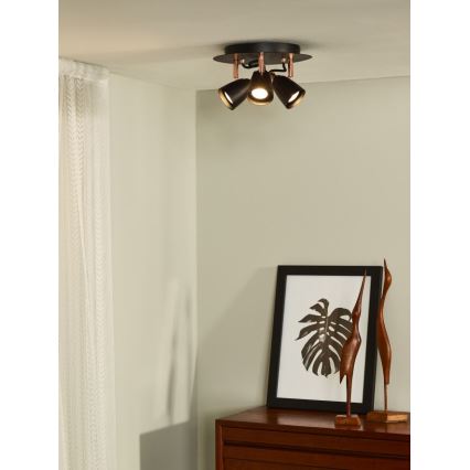 Lucide 26956/15/17 - LED Stmívatelné bodové svítidlo RIDE 3xGU10/5W/230V měď