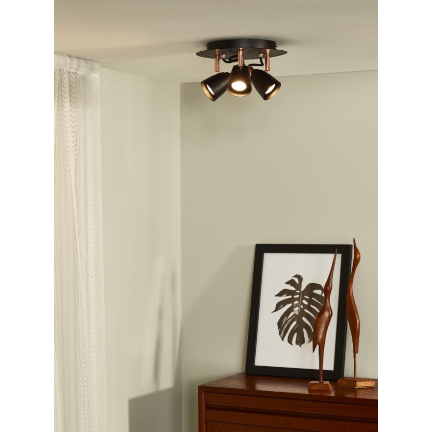 Lucide 26956/15/17 - LED Stmívatelné bodové svítidlo RIDE 3xGU10/5W/230V měď