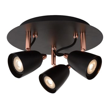 Lucide 26956/15/17 - LED Stmívatelné bodové svítidlo RIDE 3xGU10/5W/230V měď