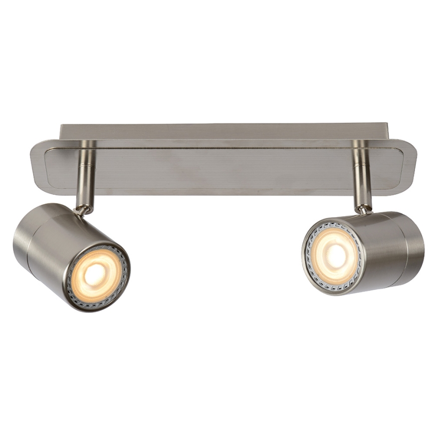 Lucide 26957/10/12 - LED Bodové svítidlo LENNERT 2xGU10/5W/230V matný chrom