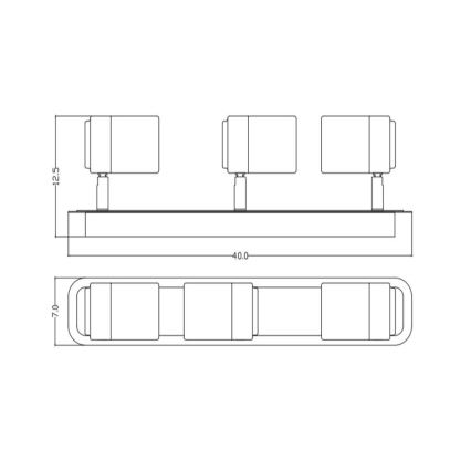 Lucide 26957/15/12 - LED Stmívatelné bodové svítidlo LENNERT 3xGU10/5W/230V matný chrom