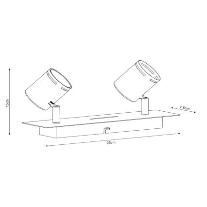 Lucide 26994/10/31 - LED Stmívatelné bodové svítidlo RILOU 2xGU10/5W/230V