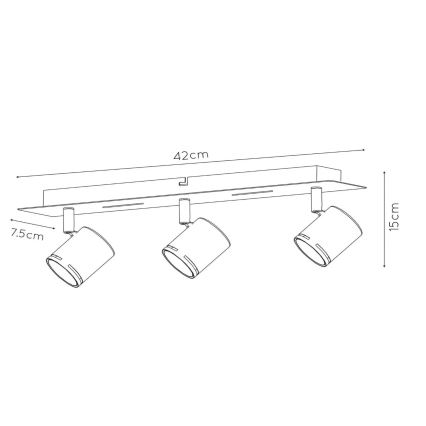 Lucide 26994/15/31 - LED Stmívatelné bodové svítidlo RILOU 3xGU10/5W/230V