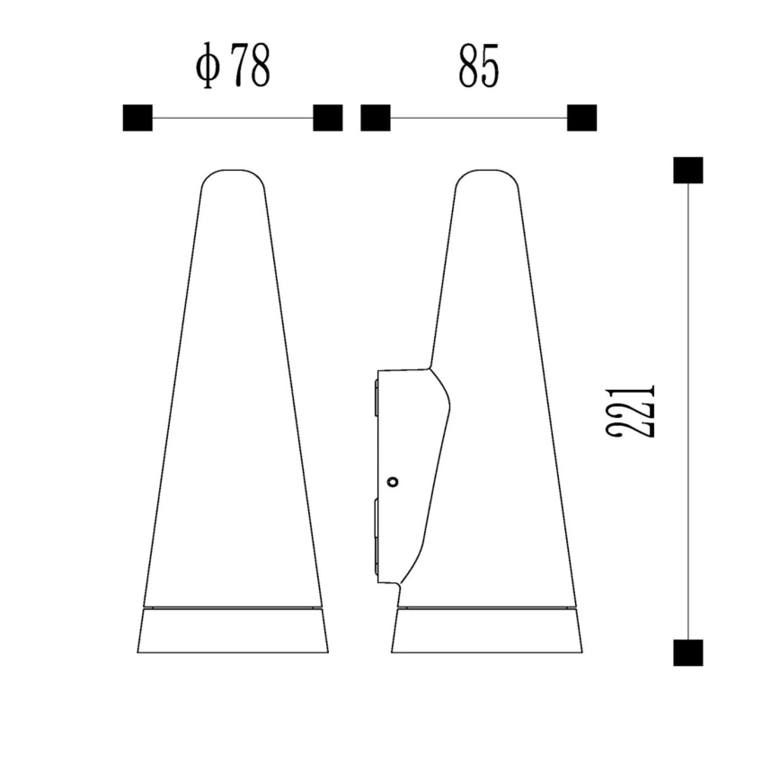 Lucide 27803/01/29 - Venkovní nástěnné svítidlo WIZARD 1xGU10/35W/230V IP54 černá