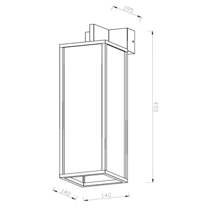 Lucide 27806/01/30 - Venkovní nástěnné svítidlo LAURENS 1xE27/40W/230V IP54 černá