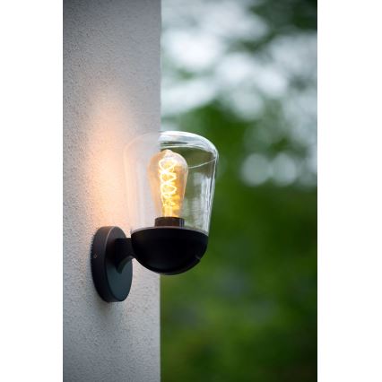 Lucide 27837/01/30 - Venkovní nástěnná lampa TULSA 1xE27/40W/230V IP44 černá