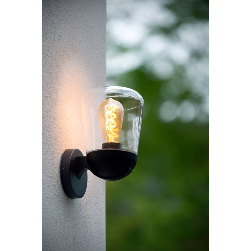 Lucide 27837/01/30 - Venkovní nástěnná lampa TULSA 1xE27/40W/230V IP44 černá