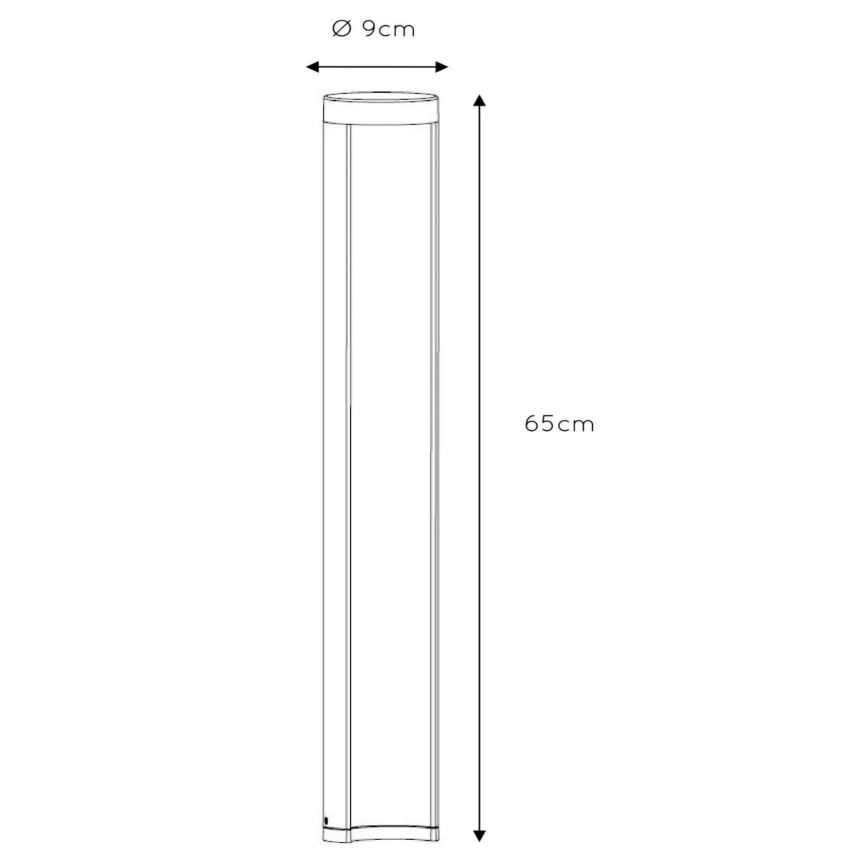 Lucide 27874/65/30 - LED Venkovní lampa COMBO LED/9W/230V 65 cm IP54