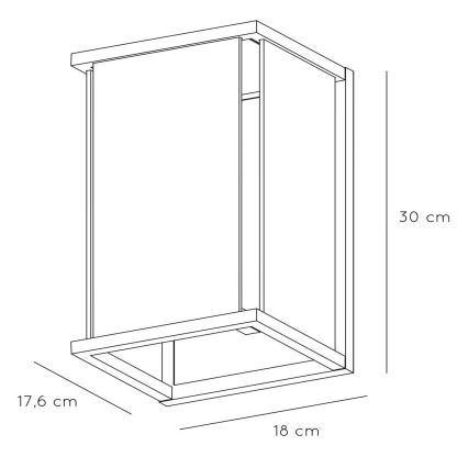 Lucide 27883/01/30 - Venkovní nástěnné svítidlo CLAIRE 1xE27/15W/230V IP54