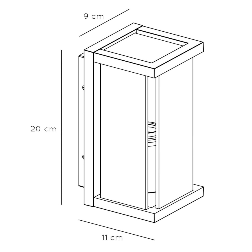 Lucide 27885/01/30 - Venkovní nástěnné svítidlo CLAIRE 1xE27/15W/230V IP54 černá