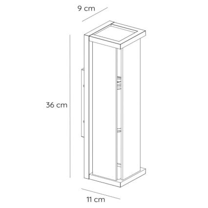 Lucide 27885/02/30 - Venkovní nástěnné svítidlo CLAIRE 2xE27/15W/230V IP54