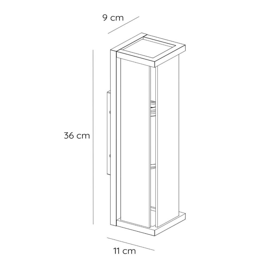 Lucide 27885/02/30 - Venkovní nástěnné svítidlo CLAIRE 2xE27/15W/230V IP54