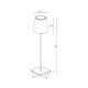 Lucide 27888/02/30 - Venkovní stolní lampa JUSTIN LED/2,2W/5V černá IP54