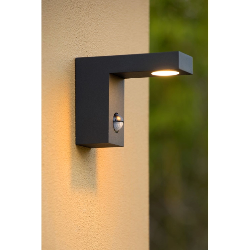 Lucide 28850/24/30 - LED venkovní svítidlo se senzorem TEXAS-IR LED/6W/230V IP54