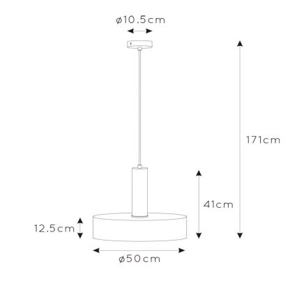 Lucide 30472/50/02 - Lustr na lanku GIADA 1xE27/60W/230V