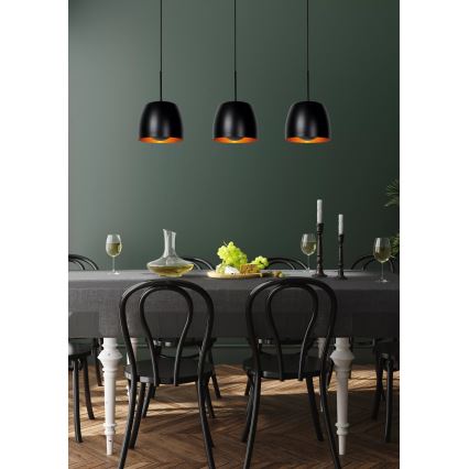 Lucide 30488/03/30 - Lustr na lanku NOLAN 3xE27/40W/230V černá