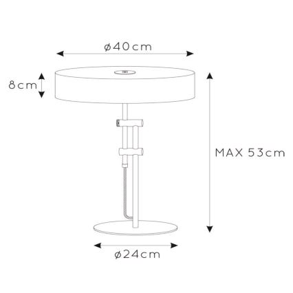 Lucide 30570/02/02 - Stolní lampa GIADA 2xE27/60W/230V