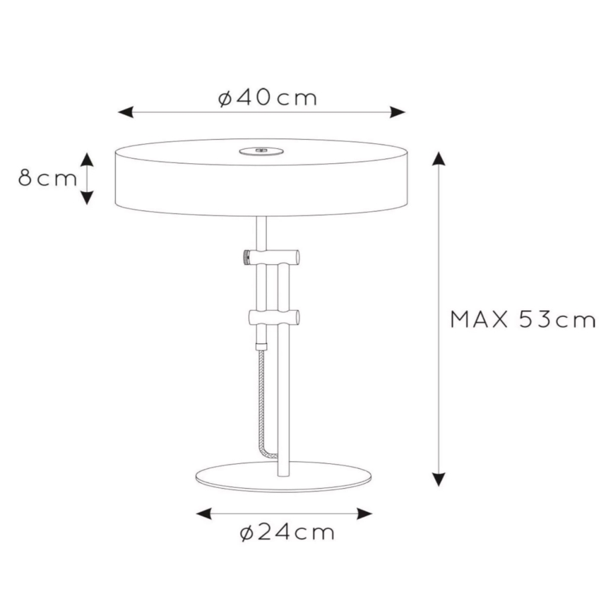 Lucide 30570/02/02 - Stolní lampa GIADA 2xE27/60W/230V