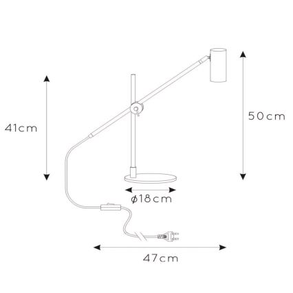 Lucide 30672/01/30 - Stolní lampa PHILINE 1xGU10/5W/230V