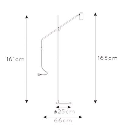 Lucide 30772/01/30 - Stojací lampa PHILINE 1xGU10/5W/230V