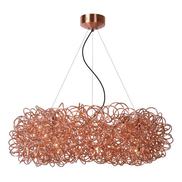 Lucide 31476/56/17 - LED závěsné svítidlo GALILEO 14xG9/4W/230V měděné 93 cm