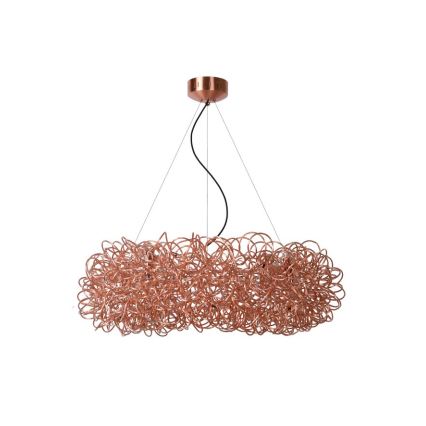Lucide 31476/56/17 - LED závěsné svítidlo GALILEO 14xG9/4W/230V měděné 93 cm